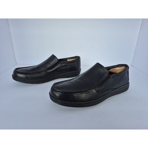 Hush Puppies Vicar Victory Black Leather Slip On Loafers Mens Size 12 Comfort main image 8
